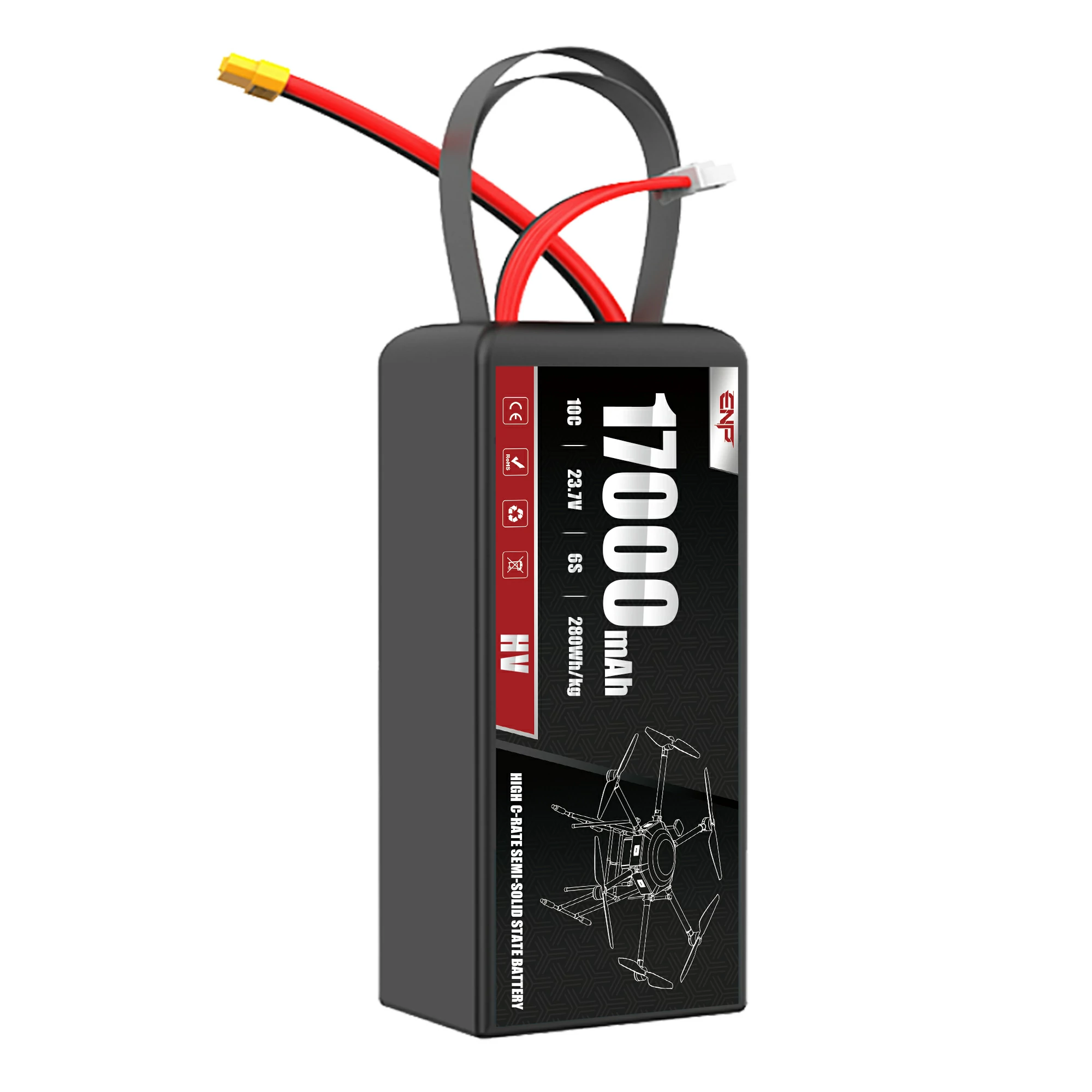 3.95V 280W 17000mah 6S High C-rate Semi-solid State Battery