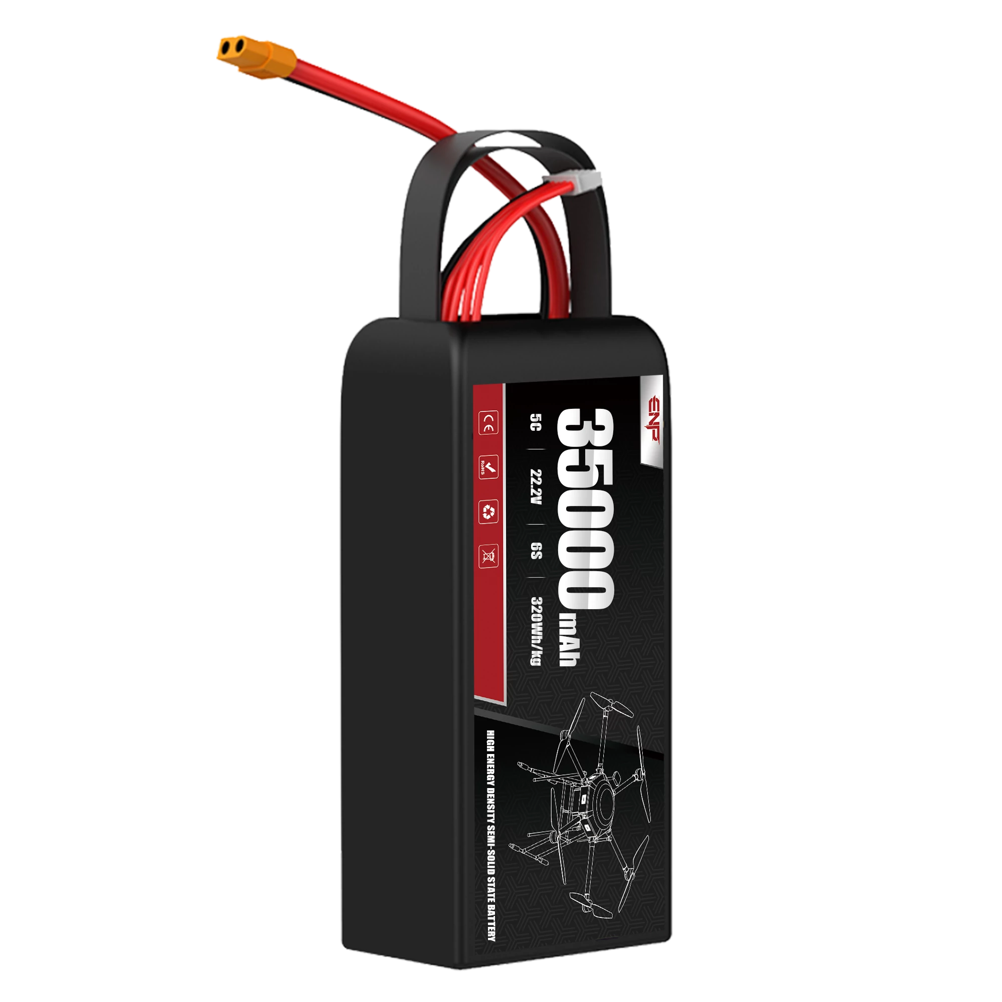 320W 35000mah 6S High Energy Density Semi-solid State Battery