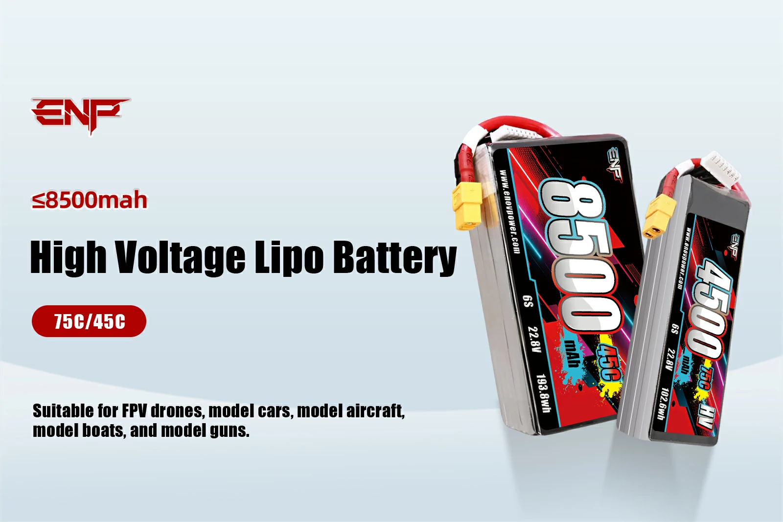 ≤8500mah High Voltage lipo Battery (Cover Image)